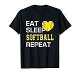 Funny Softball Eat Sleep Softball Repeat For Girls Softball