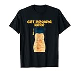 Funny Orange Tabby Cat Graduation Distressed Shirt For Grads T-Shirt