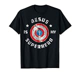 Jesus Is My Superhero Fun Christian Religious T Shirt Small