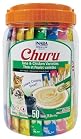 INABA Churu Cat Treats, Lickable, Squeezable Creamy Purée Cat Treat with Green Tea Extract & Taurine, 0.5 Ounces Each Tube, 5