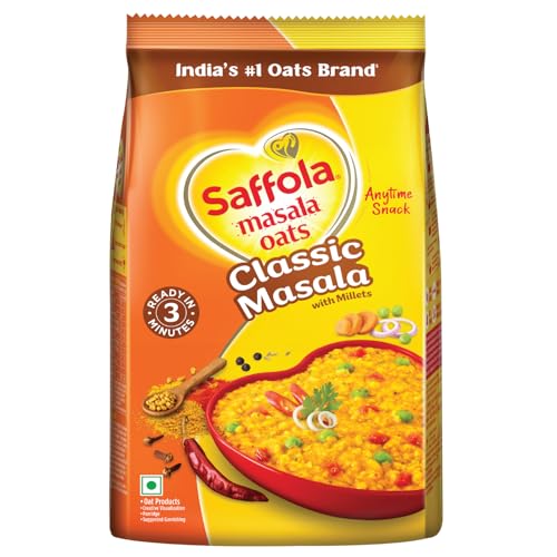 Saffola Masala Oats |Classic Masala | Anytime Snack