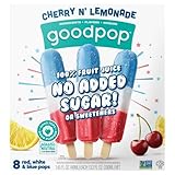 GoodPop - Organic Cherry N' Lemonade Assorted Freezer Pops - 100% Fruit Juice, No Artifical Dyes or Flavors, No Added Sugar, 8 Count