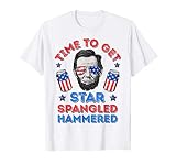Time To Get Star Spangled Hammered 4Th Of July Men Lincoln T