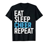 Eat Sleep Cheer Repeat Shirt Cheerleader Cheerleading T-Shirt