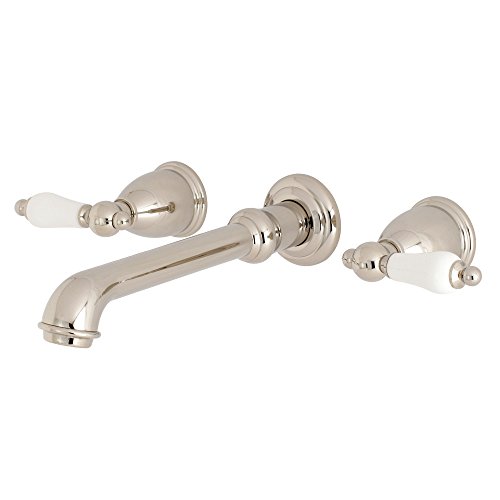 Kingston Brass KS7026PL English Vintage Wall Mount Roman Tub Faucet, Polished Ni