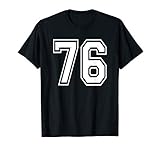 Number 76 T Shirt Birthday Varsity Sports Team Jersey T Shir
