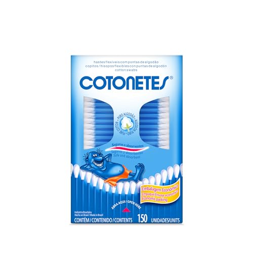 Cotonetes Algodão Hastes Flexíveis 150un