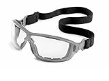 Gateway Safety 22ST79 Silverton Strap Version Safety Glass, Gray Frame - Clear FX2 Anti-Fog Lens, One Size
