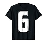 Halloween Group Costume #6 Sports Jersey Number 6 Shirt T-Shirt