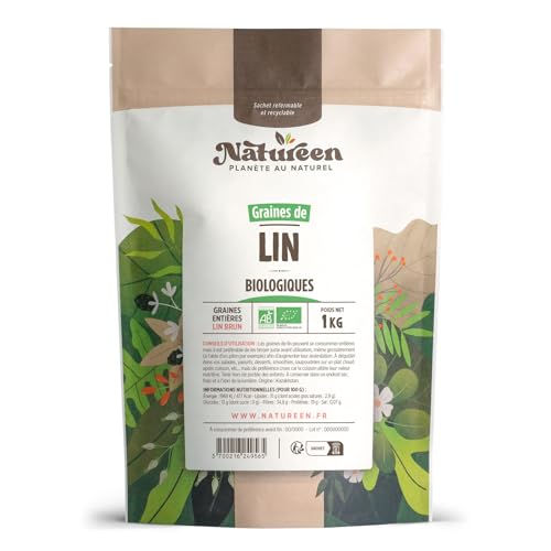 Graines de lin brun bio, 1 kg