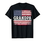 Grandpa Vintage Usa Flag Patriotic 4Th Of July T Shirt T Shi