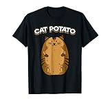 Cat Potato T Shirt Funny Cute Fat Potato Feline Animal Tee T