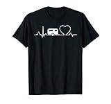 Camping Trailer RV Heartbeat Shirt Vacation Outdoor Hiking T-Shirt