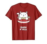 Kawaii Japanese Anime Cat Ramen T-Shirt Kids Girl Japan Tee T-Shirt