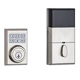 Kwikset 99100-081 SmartCode Electronic Deadbolt Featuring Smartkey Re-Key Security and Z-Wave Technology, Satin Chrome