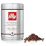 Illy Intenso Whole Bean Coffee Dark Roast Intense Robust And