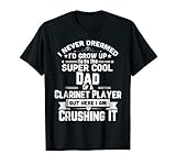 Super Cool Dad Of A Clarinet Player T Shirt Marching Band T