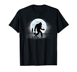 Bigfoot Fishing Funny Sasquatch And Fish Night Fishing T Shi