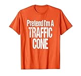 Fun and Easy Halloween Costume Orange Pretend Traffic Cone T-Shirt