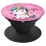 Sitting Unicorn Music Headphones On Pink Background Popsocke