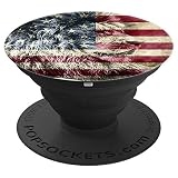 American Flag Grip Lion Design. Patriotic Grip PopSockets PopGrip: Swappable Grip for Phones & Tablets