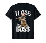 Funny Flossing Football Cat T Shirt FLOSS like a BOSS T-Shirt for Men Women Kids