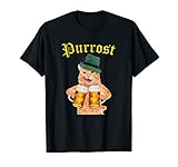 Funny Oktoberfest Cat - Kitty Drinking Beer Purrost T-Shirt