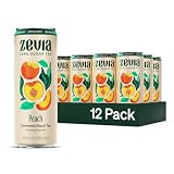 Zevia Zero Sugar Tea Black Tea With Peach 12 Oz Cans 12 Pack