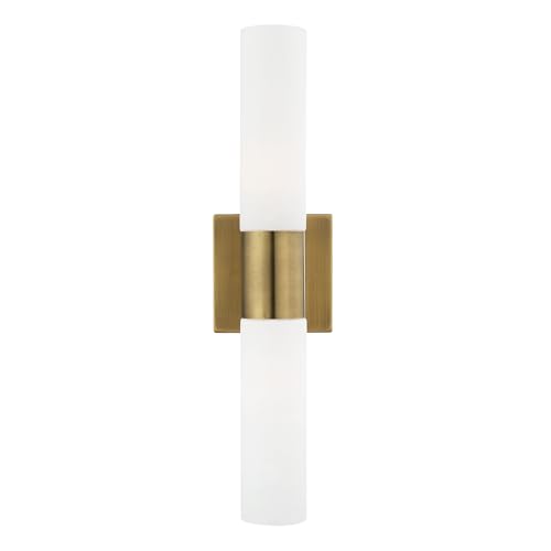Livex Lighting, 10102-01, Aero, ADA Bath Vanity, 2 Light, Antique Brass