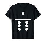 Domino 1 and 6 Matching T-Shirt Halloween Group Costumes 1-6 T-Shirt