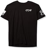 Grunt Style American 1776 Flag - Patriotic Graphic Tee, Men's Short Sleeve T-Shirt (Black,Large)
