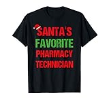 Santas Favorite Pharmacy Technician Funny Christmas T Shirt