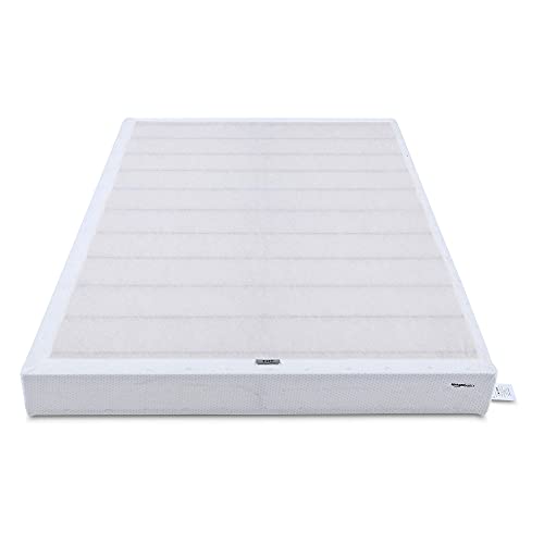 Amazon Basics - Base de cama inteligente con resorte, base de colchón de 5 pulgadas, tamaño matrimonial, sin herramientas, fácil montaje