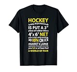 Funny Hockey Quote Hockey is Easy Gift for Men Women Fans T-Shirt