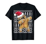 Ugly Christmas Sweater Dabbing Gingerbread Man Shirt Gift T