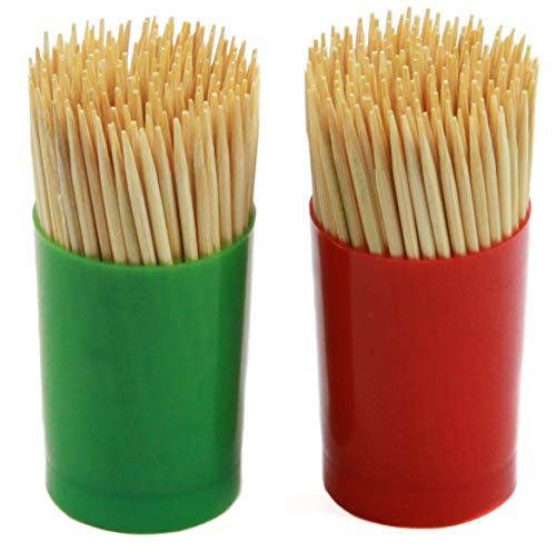 Chef Craft Select Lot de 2 porte-cure-dents en bambou avec cure-dents, 150 pièce