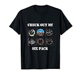Pilot Aviation Check Out My Six Pack Flying Airplane T Shirt