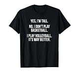 Tall People Play Volleyball Funny Graphic Tee Shirt Gift T S