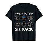 Funny Pilot T Shirt Airplane Six Pack Flight Instruments T-Shirt