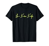 I Live Life Signature Logo Classic Trendy Electric Lime T-Shirt