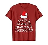 Santa's Favorite Pharmacy Technician Christmas Gift Tech T-Shirt