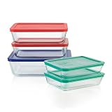 Pyrex Simply Store 5 Pack Large Glass Food Storage Container