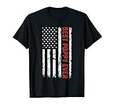 USA American Flag Best Poppy Ever Retro Fathers Day T-Shirt
