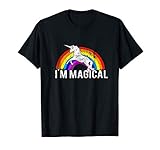 I'm Magical Unicorn in Rainbow T-Shirt Funny and Pretty Tee T-Shirt