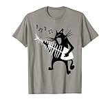Cat Playing Guitar Music Lover Rock Roll Christmas Gift Tee T-Shirt