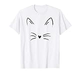 Women S Cat Face Whiskers Print Tee Kitty Lover T Shirt T Sh
