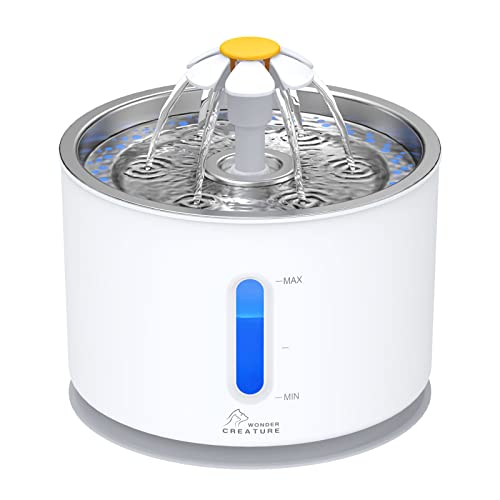 Wonder Creature 81oz cat water fountain with stainless steel lid