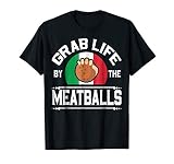 Funny Meatball Italian Food Italy Flag Shirt T-Shirt