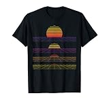 Outrun Synthwave Vaporwave Sunset Sequence Aesthetic T Shirt