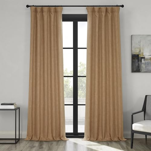 HPD Half Price Drapes Vorhänge aus Kunstleinen, strukturiert, Raumverdunkelungsv